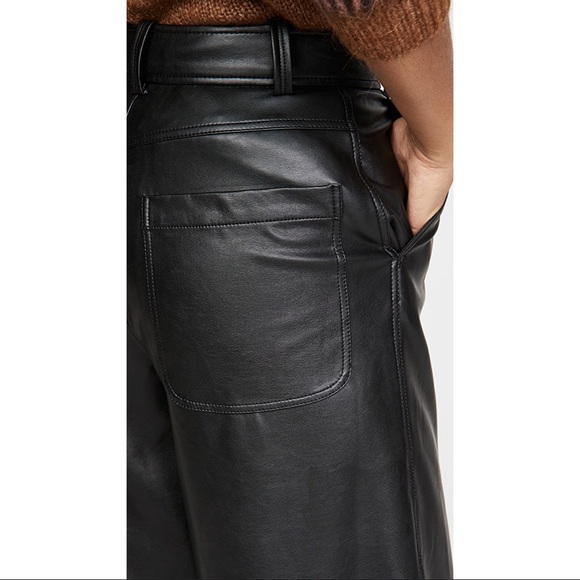 A.L.C Cropped Vegan Faux Leather Wide-Leg Pants Size 2, worn once! - Picture 6 of 10
